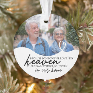 Heaven in Our Home Memorial – Custom Photo Tribute Ornament