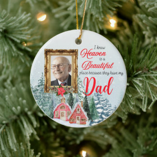 Heaven is a Beautiful Place Round Ornament 