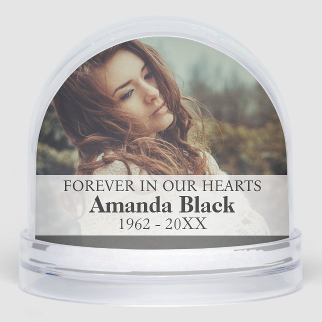 Heaven Is Her Home Cross Sister Photo Snow Globe (Front)