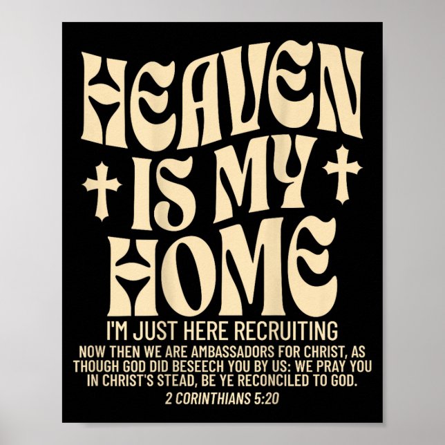 Heaven Is My Home Cross Christian Religious (on Ba Poster (Front)