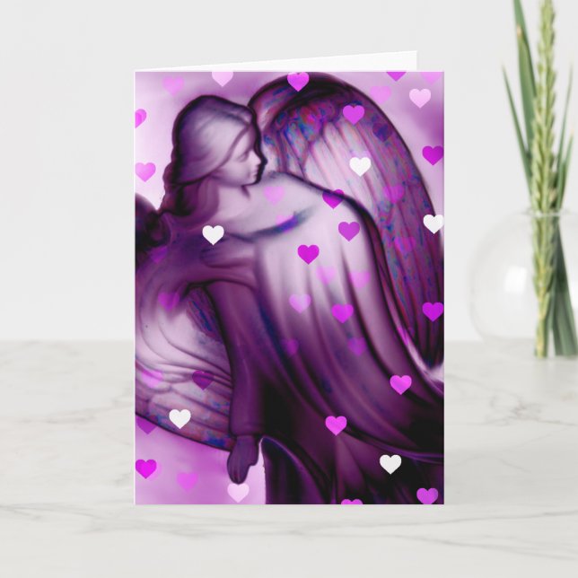 Heaven Is Sending You Hearts Today Card (Front)