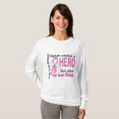 Heaven Needed A Hero Best Friend Breast Cancer T-Shirt (Front Full)