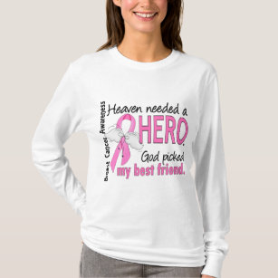 Heaven Needed A Hero Best Friend Breast Cancer T-Shirt