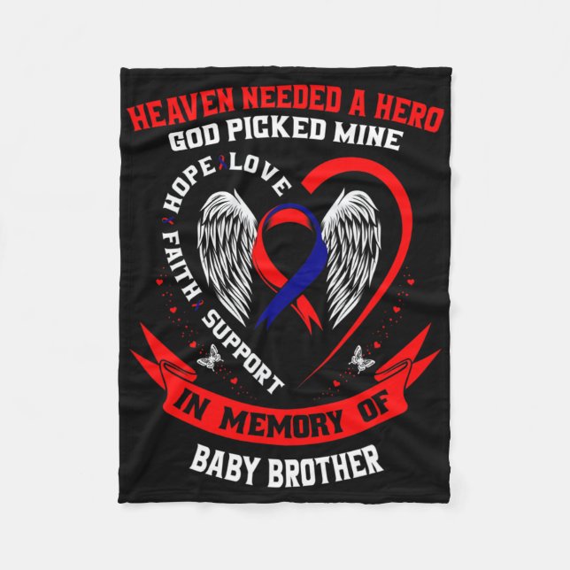 Heaven Needed A Hero God Picked By  Fleece Blanket (Front)