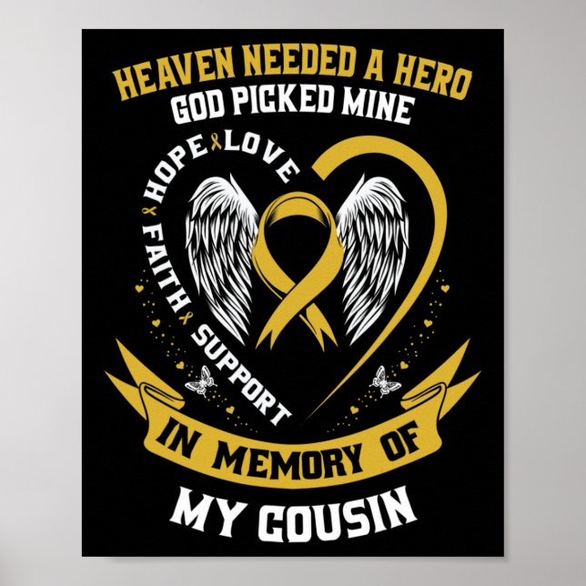 Heaven Needed a Hero God Picked My Cousin Childhoo Poster (Front)