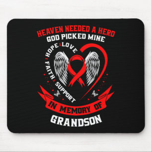 Heaven Needed A Hero God Picked My Grandson Heart  Mouse Pad