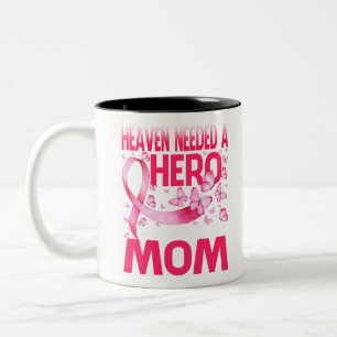 Heaven Needed A Hero God Picked My Mum Cancer Two-Tone Coffee Mug