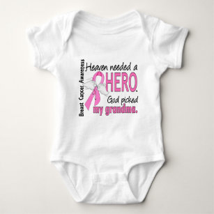 Heaven Needed A Hero Grandma Breast Cancer Baby Bodysuit