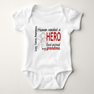 Heaven Needed A Hero Grandma Lung Cancer Baby Bodysuit