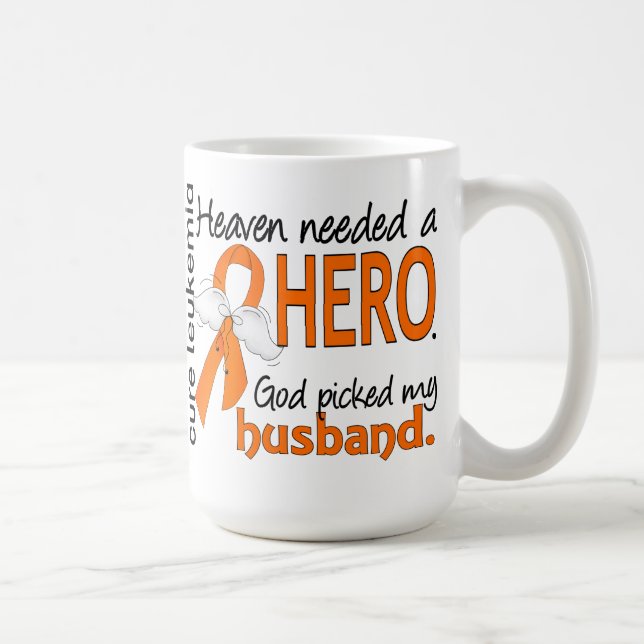 Heaven Needed a Hero Husband Leukaemia Coffee Mug (Right)