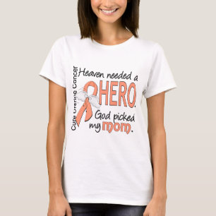 Heaven Needed Hero Uterine Cancer Mum T-Shirt