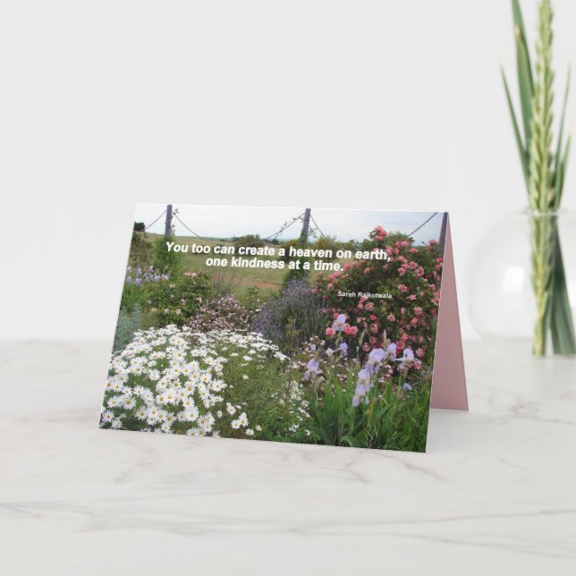 Heaven On Earth Kindness Garden Thank You Card (Front)