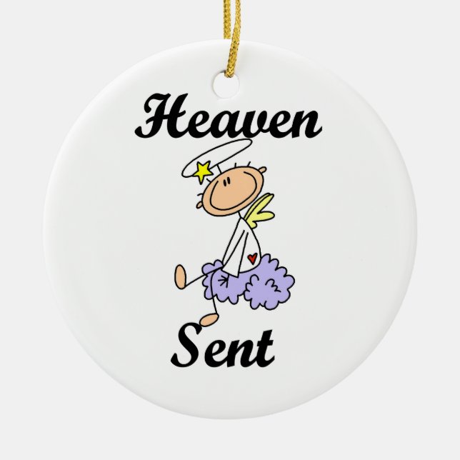 Heaven Sent Angel T-shirts and Gifts Ceramic Ornament (Front)