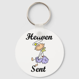 Heaven Sent Angel T-shirts and Gifts Key Ring