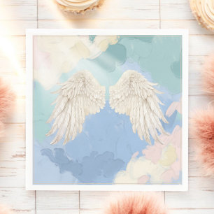Heaven Sent Angel Wings Baby Shower         Napkin