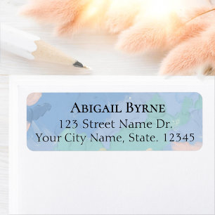 Heaven Sent Angel Wings Pastel Baby Shower Return  Address Label