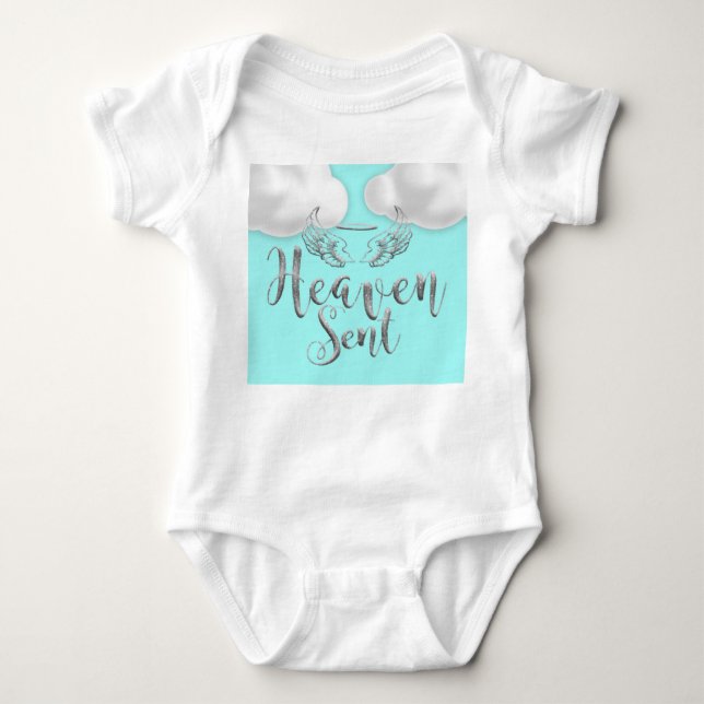 Heaven Sent Baby Birth Outfit Baby Bodysuit (Front)