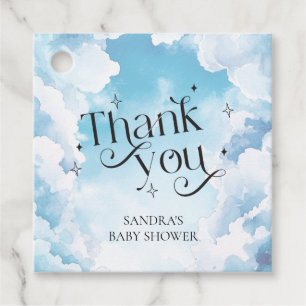 Heaven Sent Baby Shower Favour Thank You Clouds Sk Favour Tags