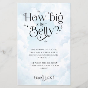 Heaven Sent Baby Shower Game How Big is Her Belly