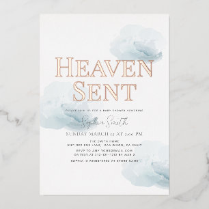 Heaven Sent Blue Cloud Boy Baby Shower