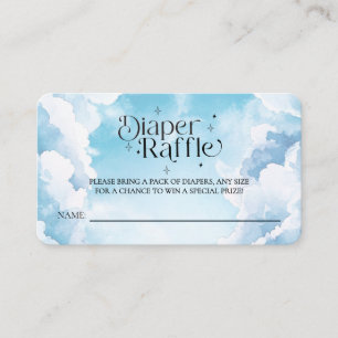 Heaven Sent Celestial Diaper Raffle Baby Shower Enclosure Card