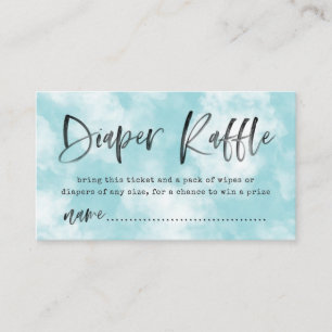 Heaven Sent Diaper Raffle Ticket   Blue Enclosure Card