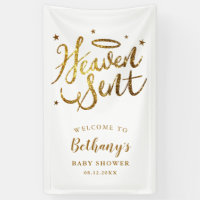 Heaven Sent Gold Halo Baby Shower