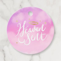 Heaven Sent Gold Halo Baby Shower Pink