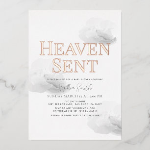 Heaven Sent Gray Cloud Gender-neutral Baby Shower