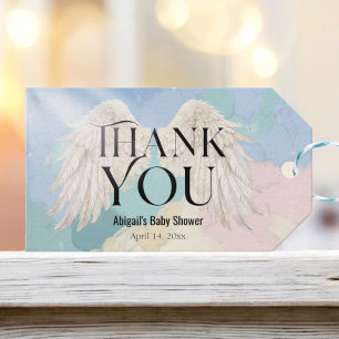 Heaven Sent Pastel Angel Wings Thank You Gift Tags