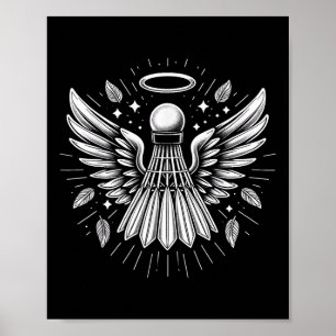 Heaven Sent Smashes Badminton Funny Graphic Tees  Poster