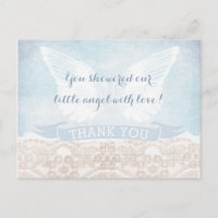 Heaven Sent Thank You Note Baby Shower Communion
