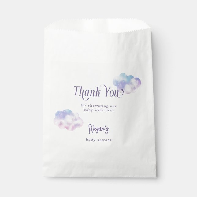 Heaven Sent Theme Girl Baby Shower Favour Bag (Front)