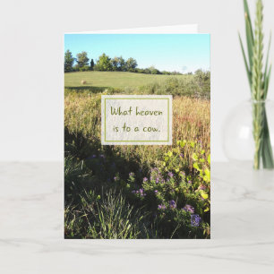 Heaven to a Cow Blank Folded Greeting Card