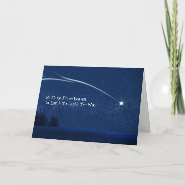 Heaven To Earth Christian Believer Christmas Card (Front)