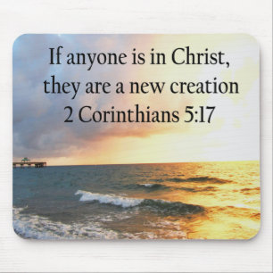 HEAVENLY 2 CORINTHIANS 5:17 OCEAN PHOTO DESIGN MOUSE PAD