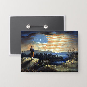 Heavenly American Flag in Sky, Zouave Civil War
