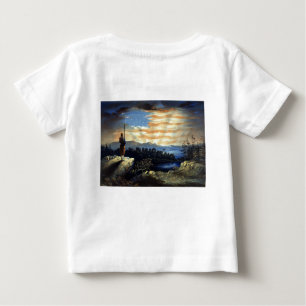 Heavenly American Flag in Sky, Zouave Civil War Baby T-Shirt