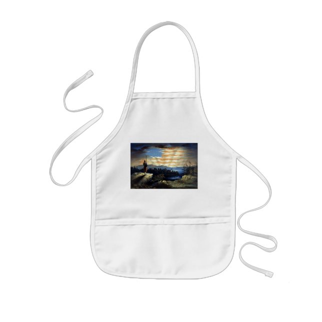 Heavenly American Flag in Sky, Zouave Civil War Kids Apron (Front)