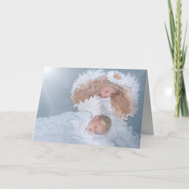 Heavenly Angel Christmas Holiday Greeting Card (Front)
