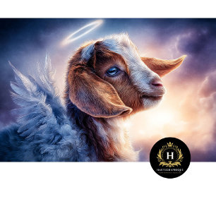 Heavenly Angel Goat Art Portrait Tissue Paper