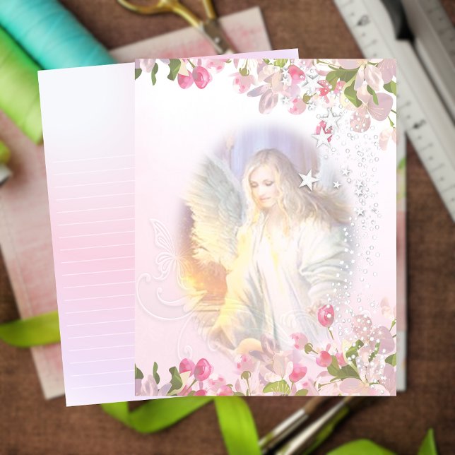 Heavenly Angel Light Floral Scrapbook Paper (Creator Uploaded)