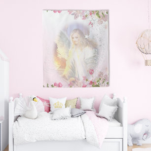 Heavenly Angel Light Floral Tapestry
