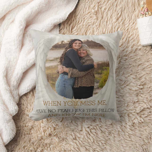 Heavenly Angel Memorial Pillow with Family Photo (Blanket)