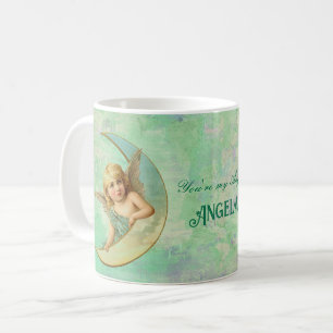 Heavenly Angel Personalised Green Coffee Mug