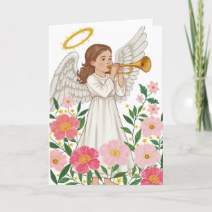 Heavenly Angel with Golden Trumpet Description: Card