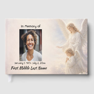 Heavenly Angels,, Memorial Prayer Keepsake Guest Book