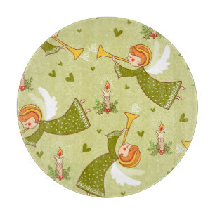 Heavenly Angels: Vintage Childish Pattern Cutting Board
