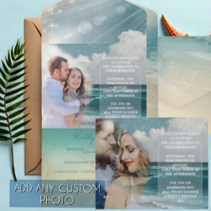 Heavenly Beach Destination All in 1 Wedding Invite
