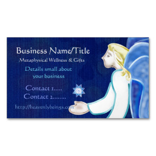Heavenly Beings Angel Folk Art MEDIUM LIGHTWORKER Magnetic Business Card